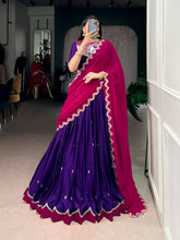 RoopRangi Women's Premium Naysha Embroidered Lehenga Choli Set with Vichitra Silk Dupatta