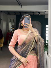 Premium Dupion Silk Zari Woven Lehenga Choli with Zari Shimmer Dupatta | Designer Traditional Wedding & Festive Lehenga for Women