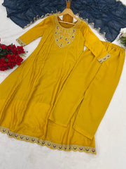 Premium Vichhitra Silk Embroidered Suit Set with Embroidered Georgette Dupatta | Designer Ethnic Wear for Women