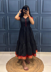 Cotton Maxi Dress - one Piee