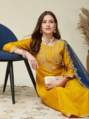 Premium Vichhitra Silk Embroidered Suit Set with Embroidered Georgette Dupatta | Designer Ethnic Wear for Women