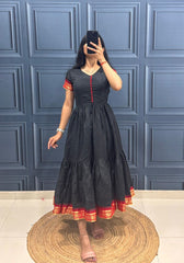 Cotton Maxi Dress - one Piee