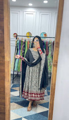 Royal Muslin Kalamkari Gown Set
