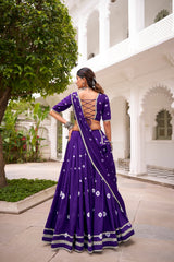 Premium Pure Chanderi Bandhej Print Lehenga Choli with Dupatta – Festive Designer Collection