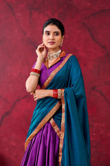 Narayan Pet Cotton Lehenga Choli Set with Zari Weaving & Matching Dupatta | Designer Traditional Festive Lehenga for Women