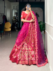 RoopRangi Women's Premium Jacquard Silk Festive Lehenga Choli Set