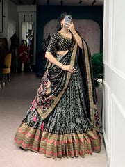 Designer Tasar Silk Lehenga Choli Set with Iconic Sparkle Work & Tassel Dupatta | Premium Wedding & Festive Lehenga for Women