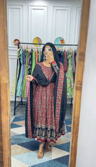 Royal Muslin Kalamkari Gown Set