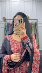 Royal Muslin Kalamkari Gown Set