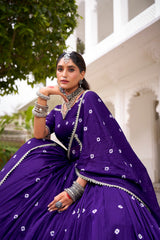 Premium Pure Chanderi Bandhej Print Lehenga Choli with Dupatta – Festive Designer Collection