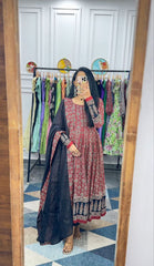 Royal Muslin Kalamkari Gown Set
