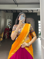 RoopRangi Women's Premium Aastha Silk Printed Lehenga Choli Set with Georgette Dupatta | 4 Stunning Colors
