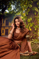 Designer Chettinad Cotton Lehenga Choli Set with Zari Weaving | 4 Meter Flared Traditional Festive Lehenga for Women