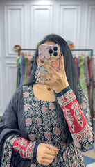 Royal Muslin Kalamkari Gown Set