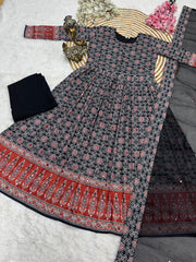 Royal Muslin Kalamkari Gown Set