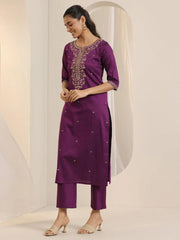 Premium Roman Silk Embroidered Suit Set with Chanderi Silk Dupatta | Designer Ethnic Wear for Women