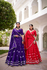 Premium Pure Chanderi Bandhej Print Lehenga Choli with Dupatta – Festive Designer Collection