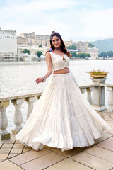 Premium Rayon Navratri Lehenga Choli Set with Traditional Gamthi Work Jacket