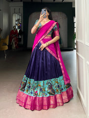 RoopRangi Women's Premium Aastha Silk Printed Lehenga Choli Set with Georgette Dupatta | 4 Stunning Colors