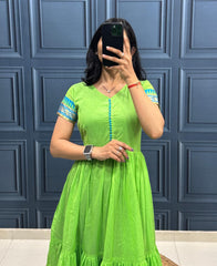 Cotton Maxi Dress - one Piee