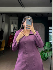 Purple N.V Herry Co-Ord Kurta Pant Set | Premium Straight Kurta & Palazzo Set for Women