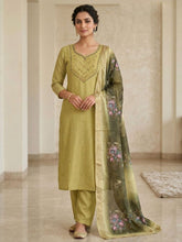 Designer Premium Mul Chanderi Kurti Pant Dupatta Set