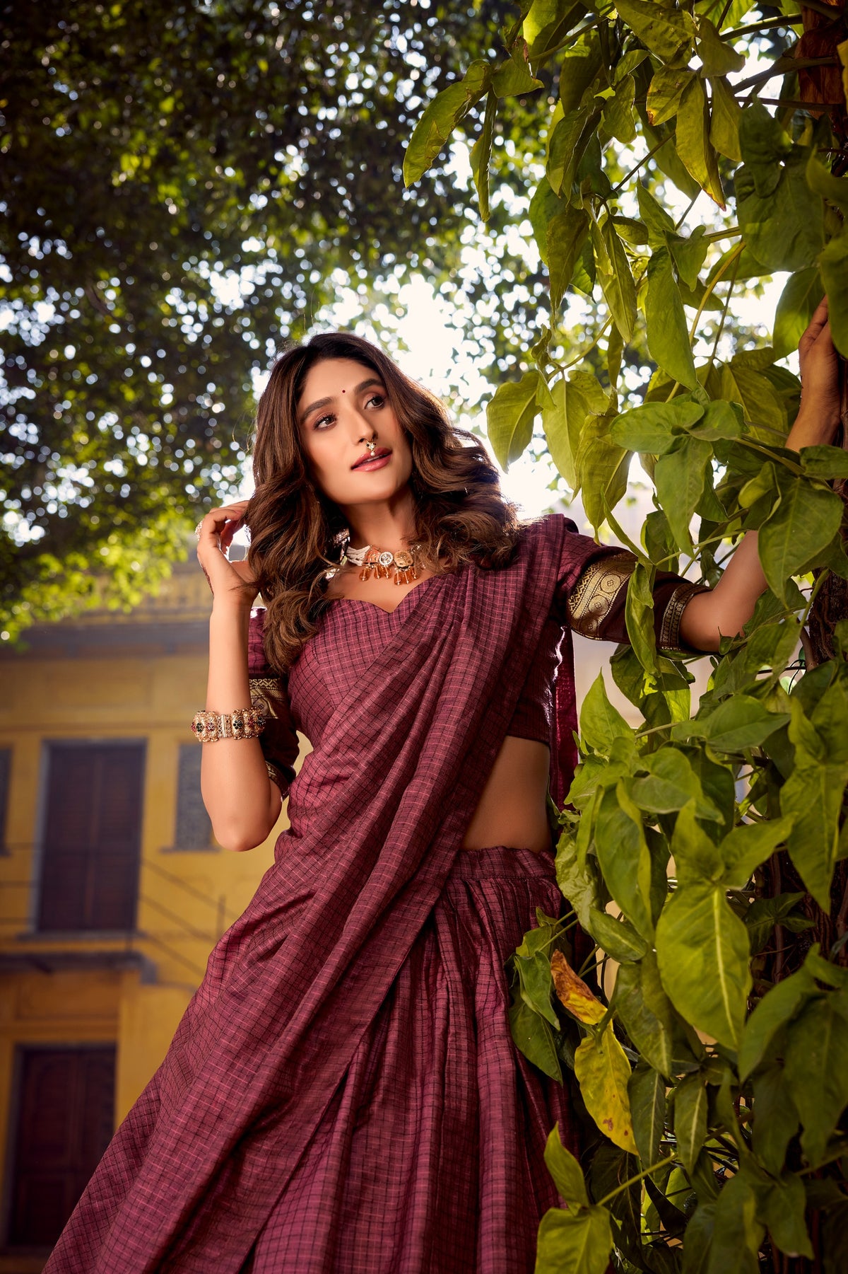Designer Chettinad Cotton Lehenga Choli Set with Zari Weaving | 4 Meter Flared Traditional Festive Lehenga for Women