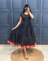 Cotton Maxi Dress - one Piee