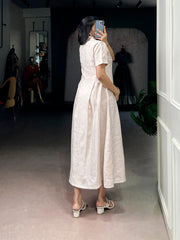 Ivory White Remy One Piece Midi Dress | Premium Button-Down Casual Western Dress for Women