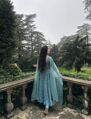Premium Barbary Silk Embroidered Suit Set with Twill Net Dupatta | Designer Ethnic Wear for Women
